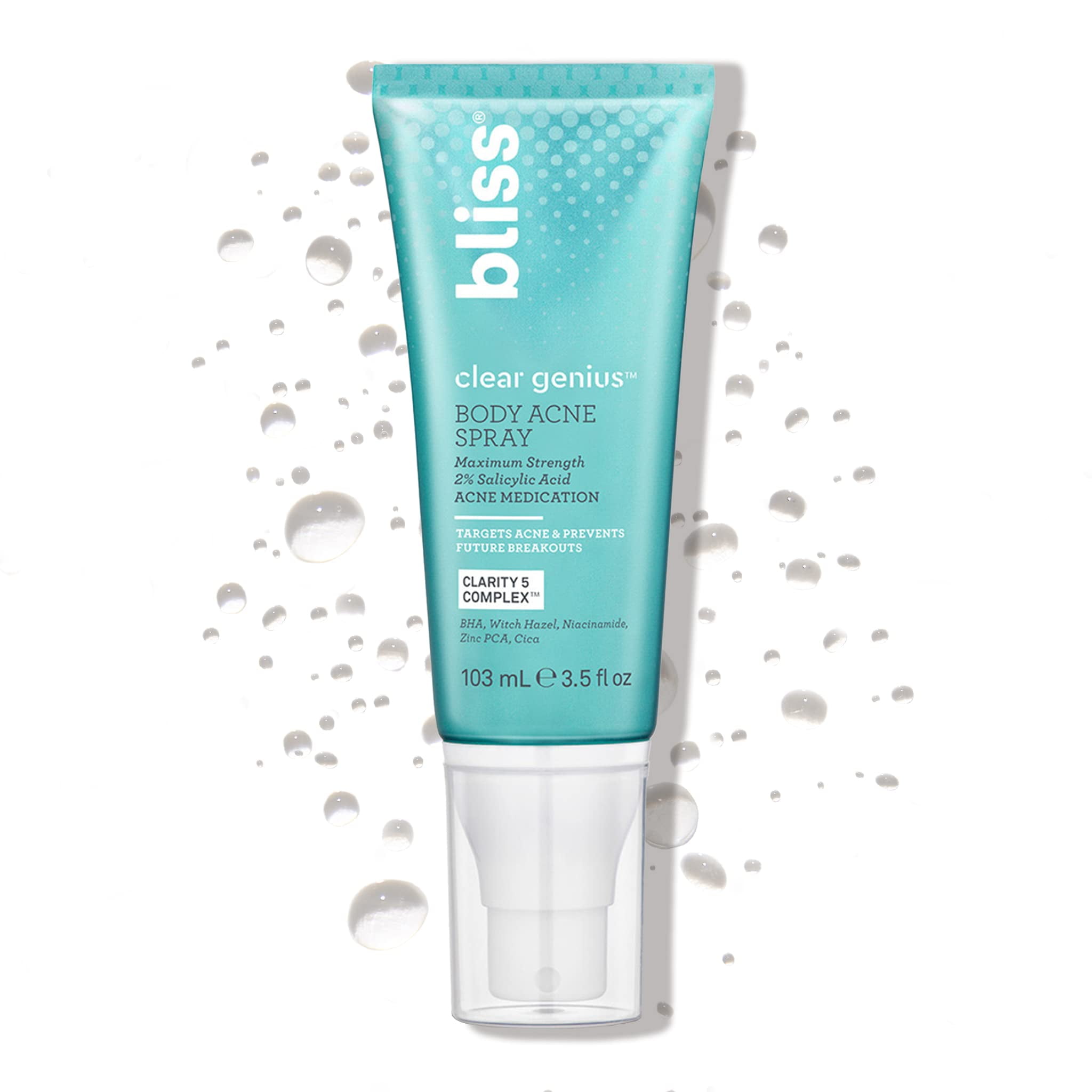 Bliss Clear Genius Body Acne Spray 3.5 Fl Oz Maximum Strength 2