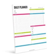 Bliss Collections Daily Planning Pad, To Do List Notebook - Vibrant - Undated...