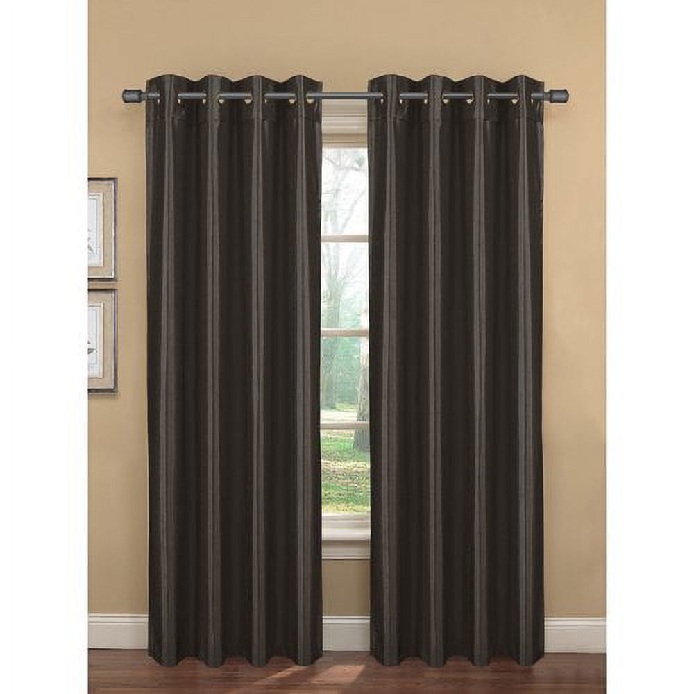 Tenda A Pannello In Finta Seta Bella Luna Bliss – 96,5x213,4 Cm, Taupe, Termica, Con Occhielli, 2 Pezzi