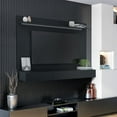 thumbnail image 1 of Bliss Floating Entertainment Center, Floating TV Stand Wall Mounted, Freestanding Wall Mounted Entertainment Center, Floating TV Wall Panel for 70 inch TVs with LED Strip, Drawers and Shelf - Black, 1 of 9