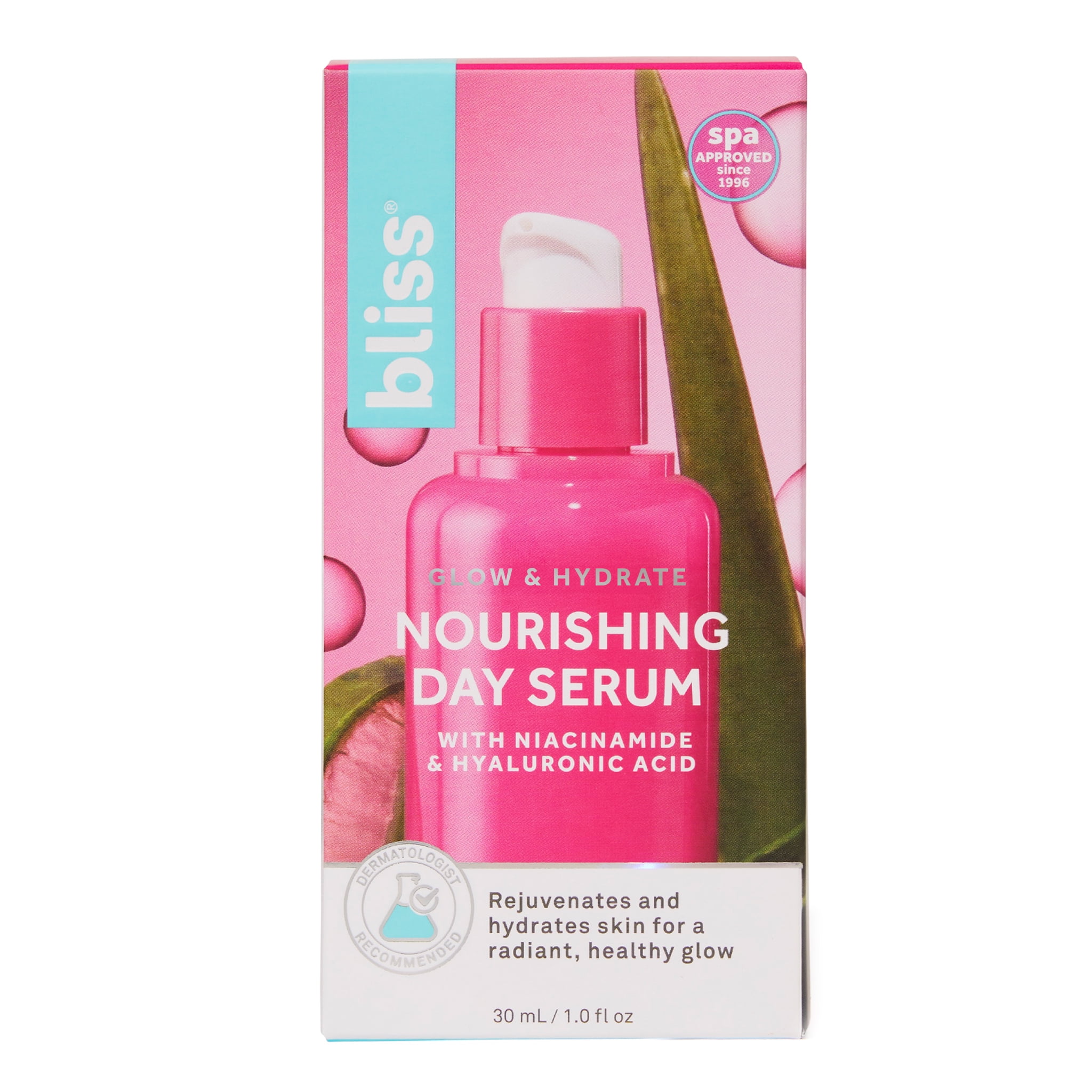 Bliss Glow and Hydrate Niacinamide Hyaluronic Acid Day Serum, 1 oz