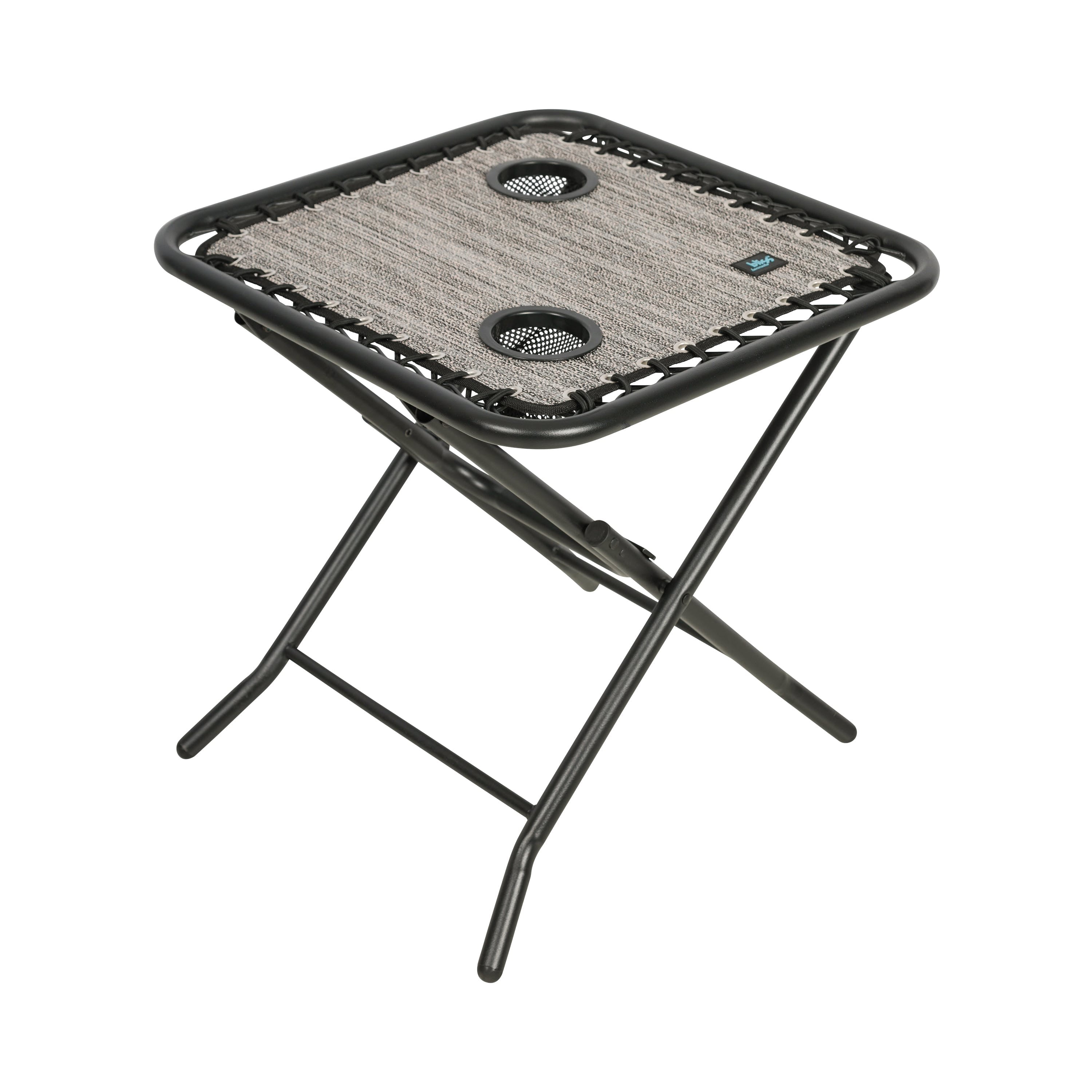 Bliss Hammocks 20" Folding Side Table W/ 2 Built-in Cup Holders