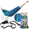 thumbnail image 1 of Bliss Hammocks 40"W Single Hammock with Rope Loops & Tree Straps, 220 lb, Seabreeze, 1 of 17