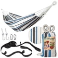 thumbnail image 1 of Bliss Hammocks 60"W Double Hammock with Rope Loops & Tree Straps, 265lb, Sunday Volleyball, 1 of 11