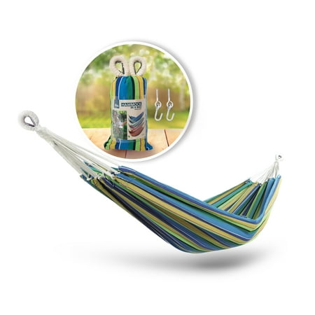 Bliss Hammocks BH-400-RF Hammock in a Bag w/ Rope loops & Hanging Hardware | 40-in. Wide | 220 Lb. Capacity (Rain Forest)