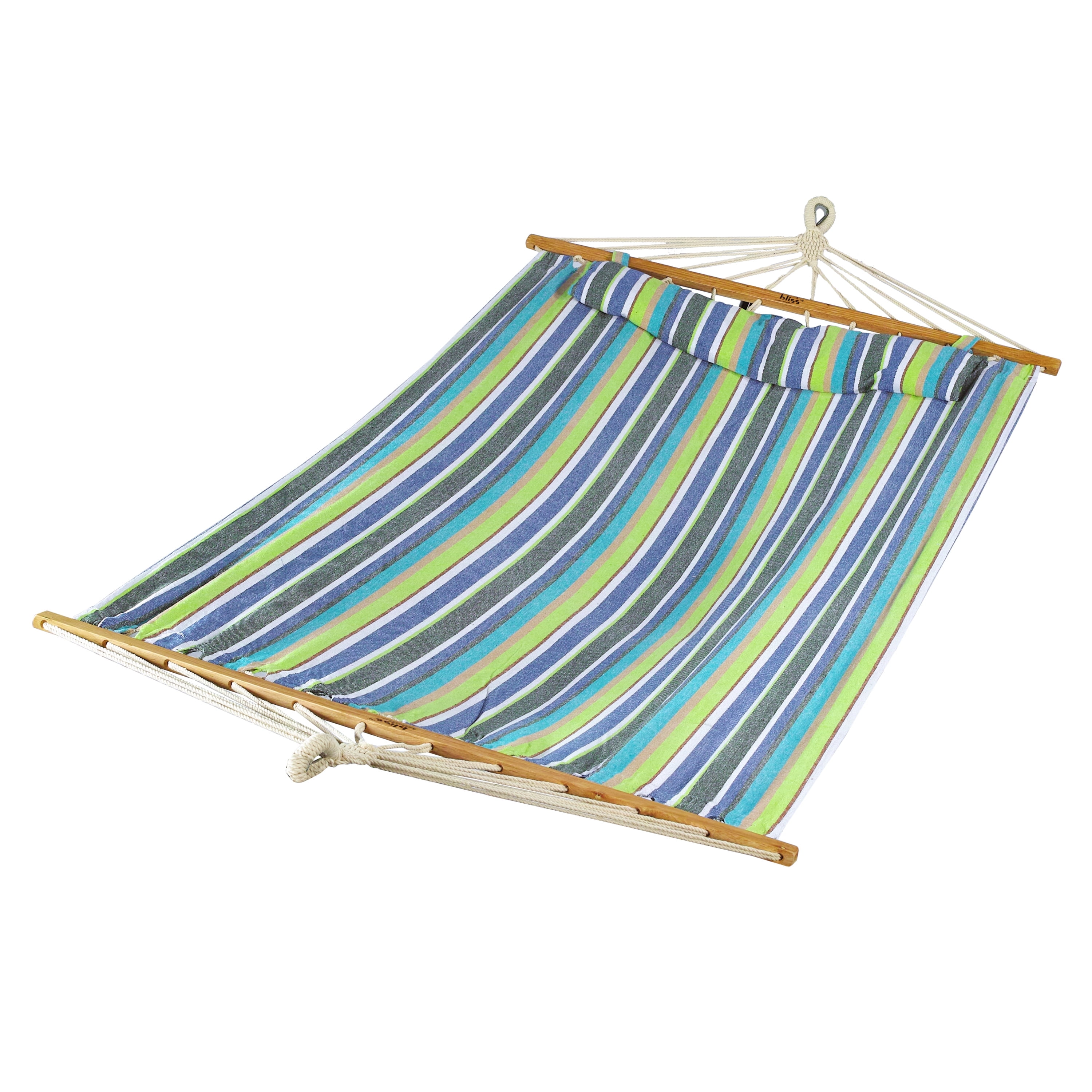 Bliss Hammocks Caribbean Hammock w/ Pillow - Blue, Size 80" L x 48" W
