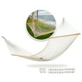 thumbnail image 1 of Bliss Hammocks Cotton Rope Hammock W/ Spreader Bar, 60-in. Wide, 450 lb. Capacity - White, 1 of 9