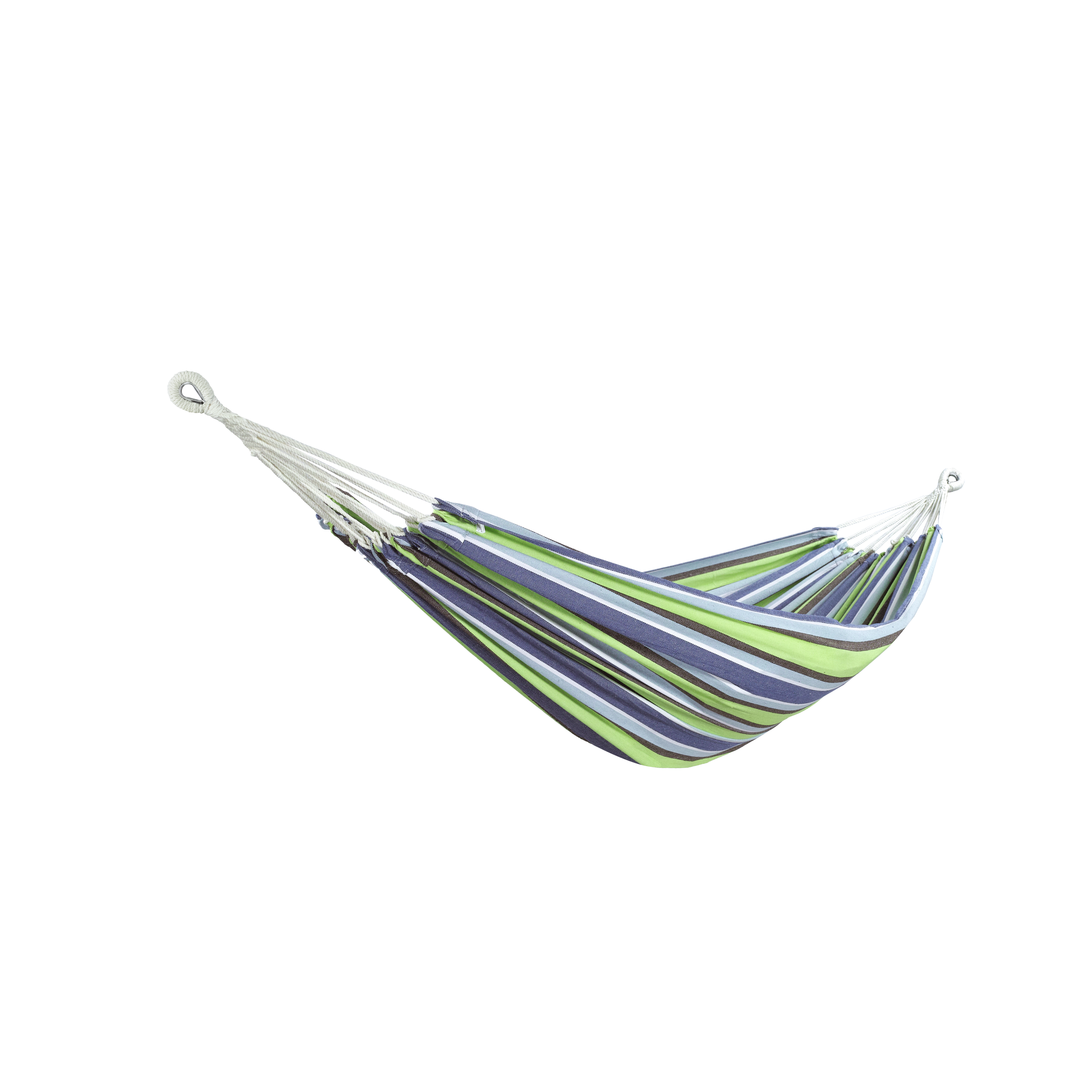 Bliss Hammocks Double Hammock in a Bag w/ Handwoven Rope loops Blue