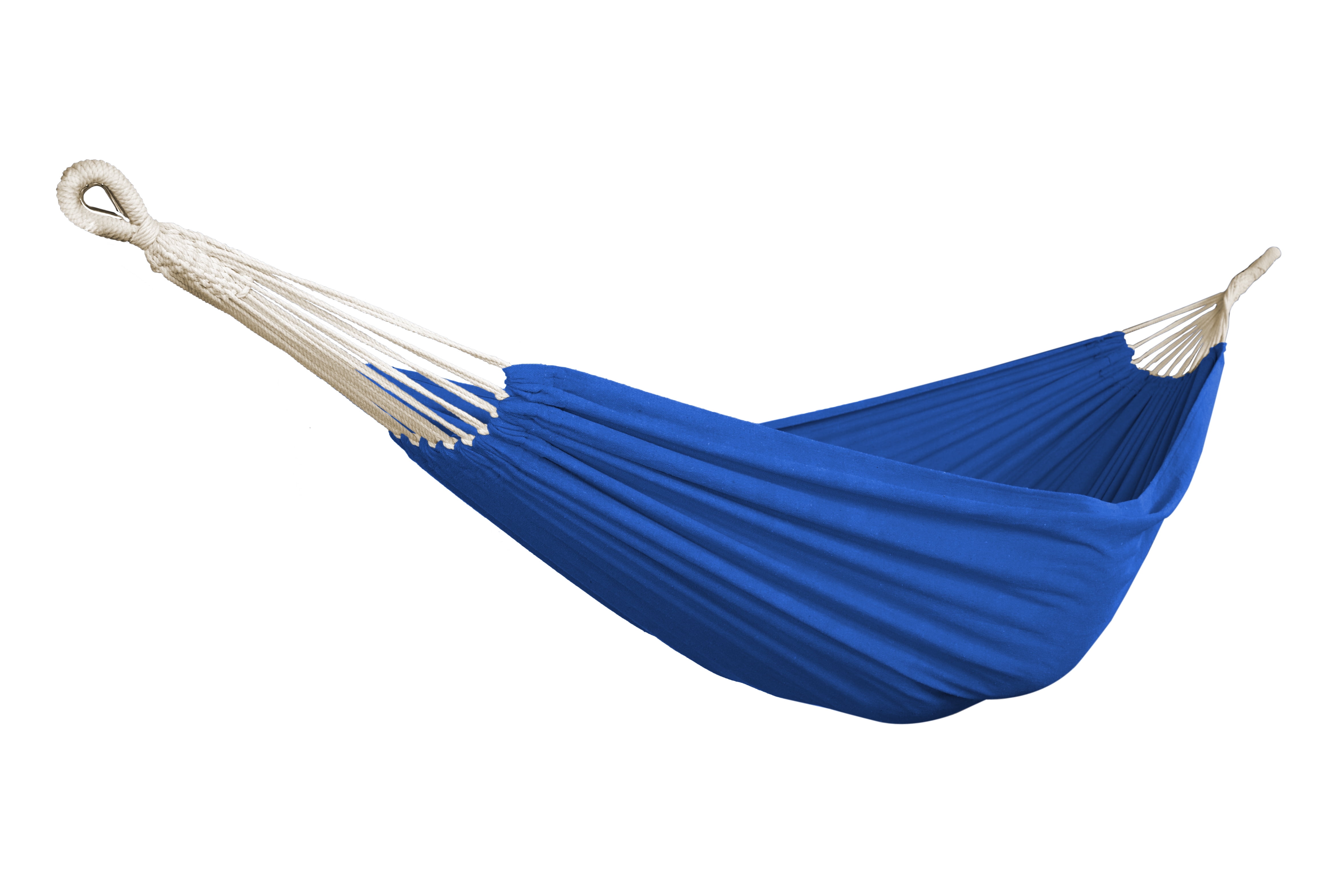 Bliss Hammocks Double Hammock in a Bag w/ Hand-woven Rope loops - Dark Blue, 77" L x 60" W