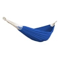 thumbnail image 1 of Bliss Hammocks Double Hammock in a Bag w/ Hand-woven Rope loops - Dark Blue, 77" L x 60" W, 1 of 5