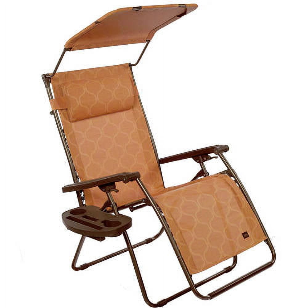 Bliss Hammocks GFC-450WSG 30 Inch Zero Gravity Chair w Canopy & Tray, Terracotta