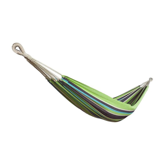 Bliss Hammocks Hammock in a Bag w/ Hand-woven Rope loops , 220 lbs Capacity , Country Club Stripe , 77" L x 40" W