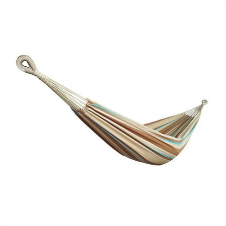 Bliss Hammocks Hammock in a Bag w/ Hand-woven Rope loops , 220 lbs Capacity , Hampton Stripe , 77" L x 40" W