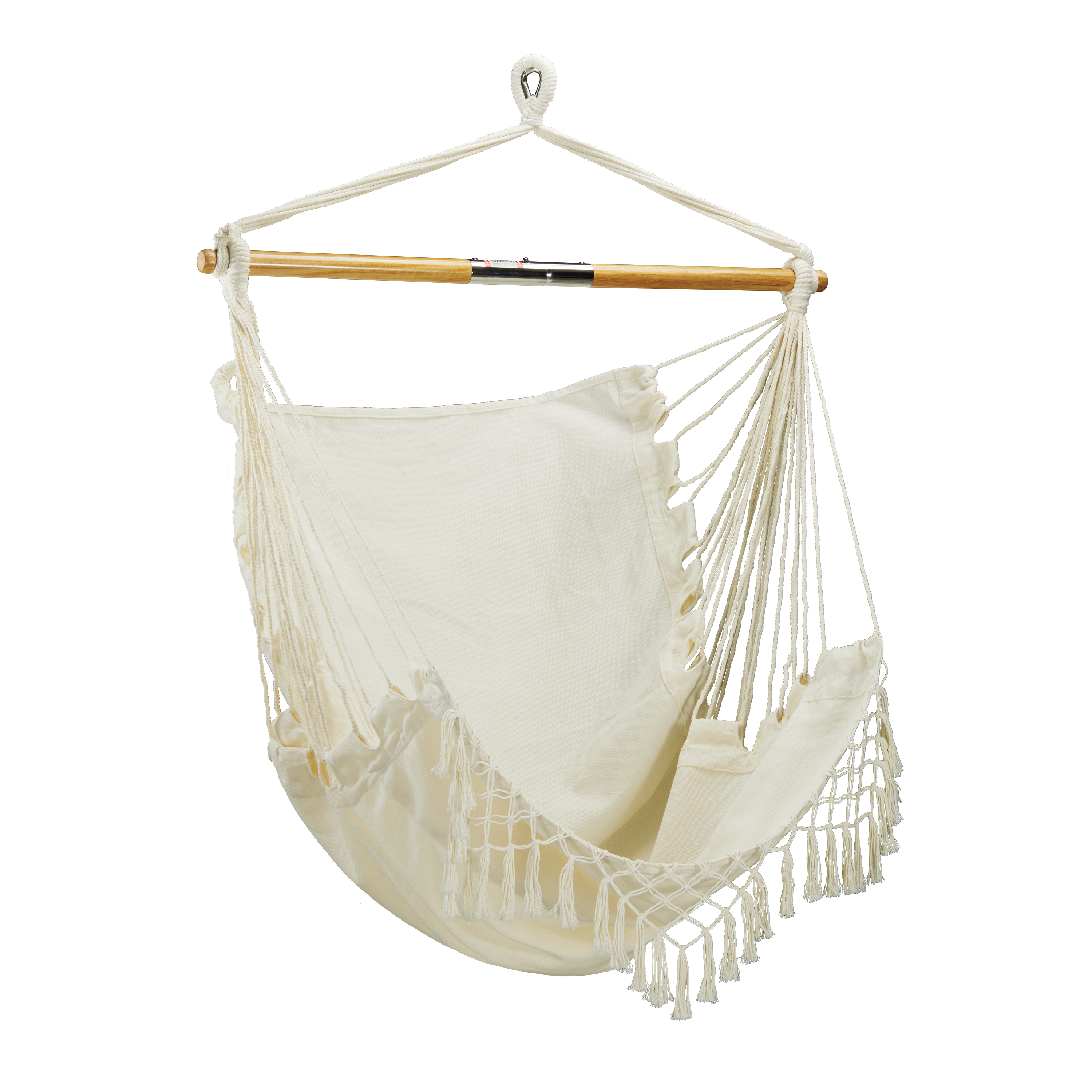 Bliss Hammocks Island Rope Fringed Hammock Chair W/ Spreader Bar, 40