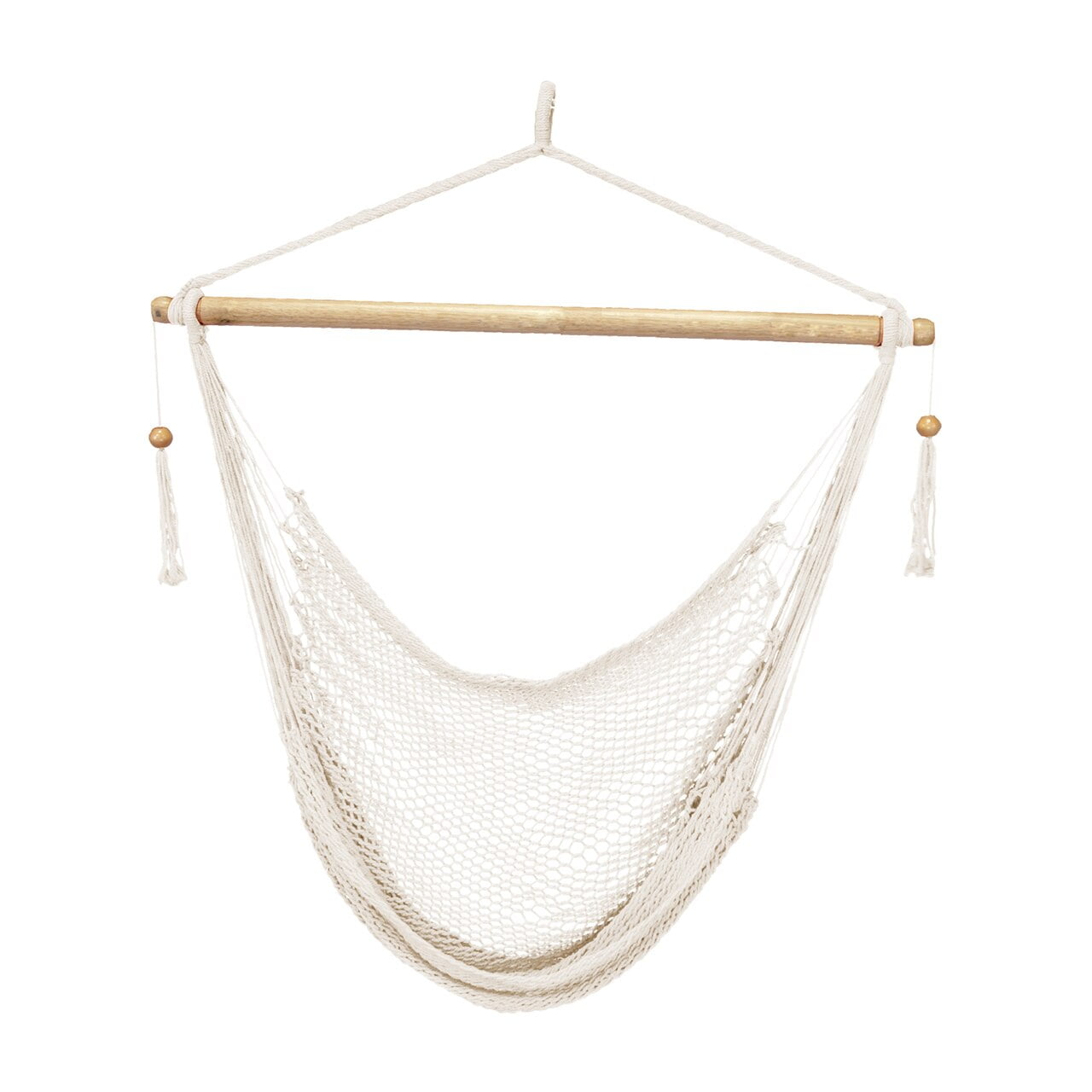 Bliss Hammocks Island Rope Hammock Chair w/ Spreader Bar Natural, 60