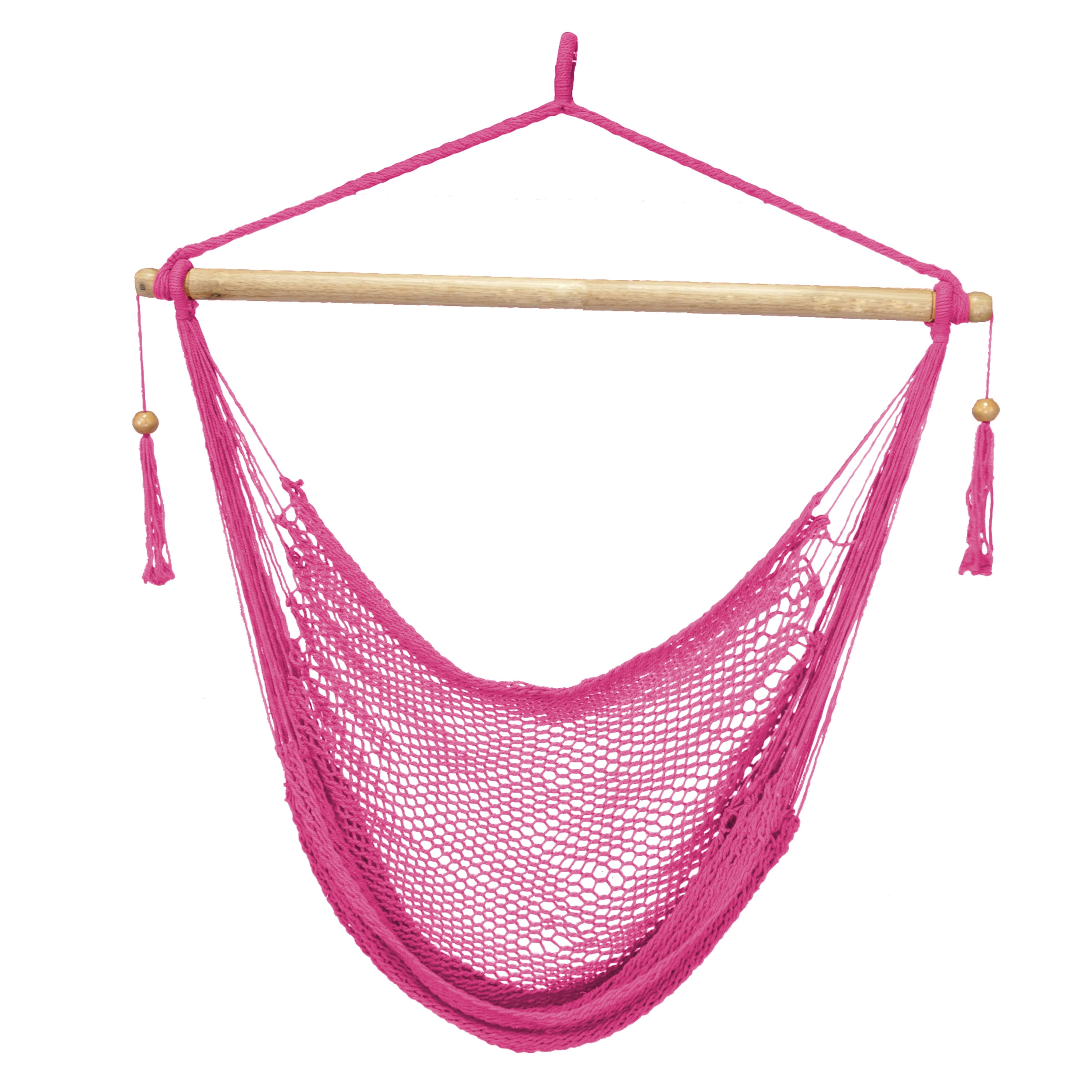Bliss Hammocks Island Rope Hammock Chair with Spreader Bar Pink, 60" L x 40" W