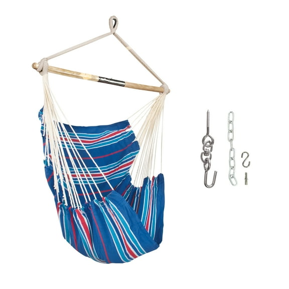 Bliss Hammocks Multi-Color Fabric Hammock Chair W/ Spreader Bar, 250 lb. Capacity