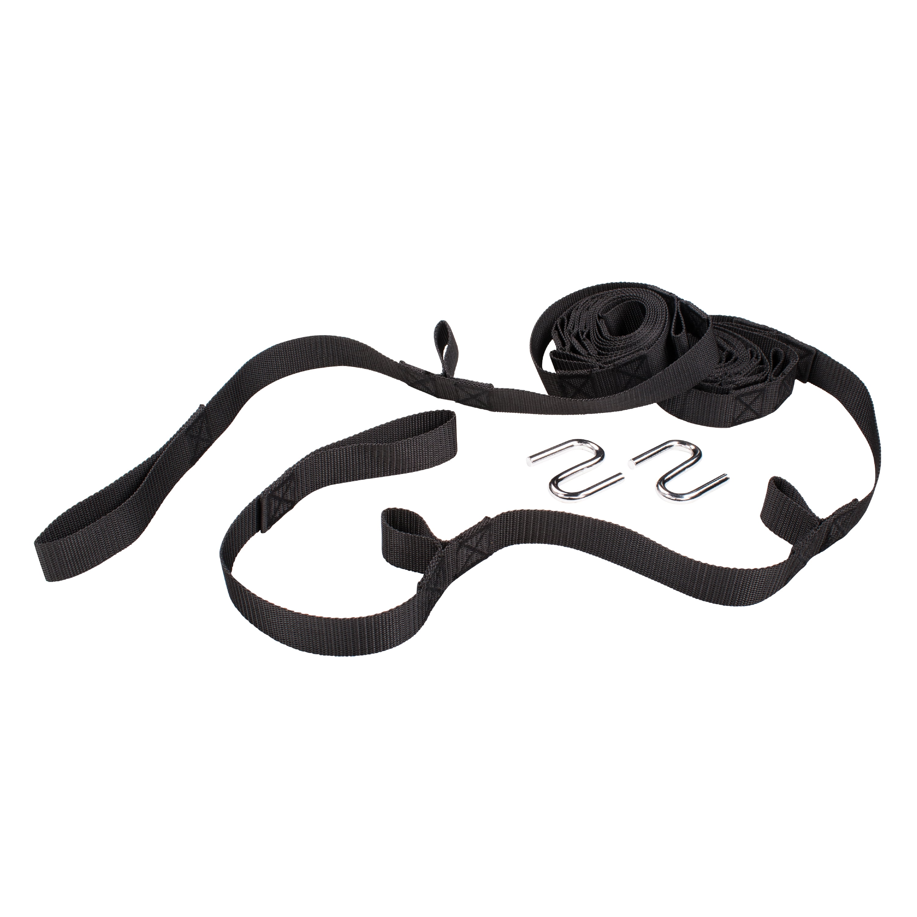 Bliss Hammocks Polyester Hammock Suspension System in Black, Each Strap