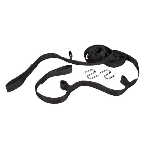 Bliss Hammocks Polyester Hammock Suspension System in Black, Each Strap Holds 300 lbs