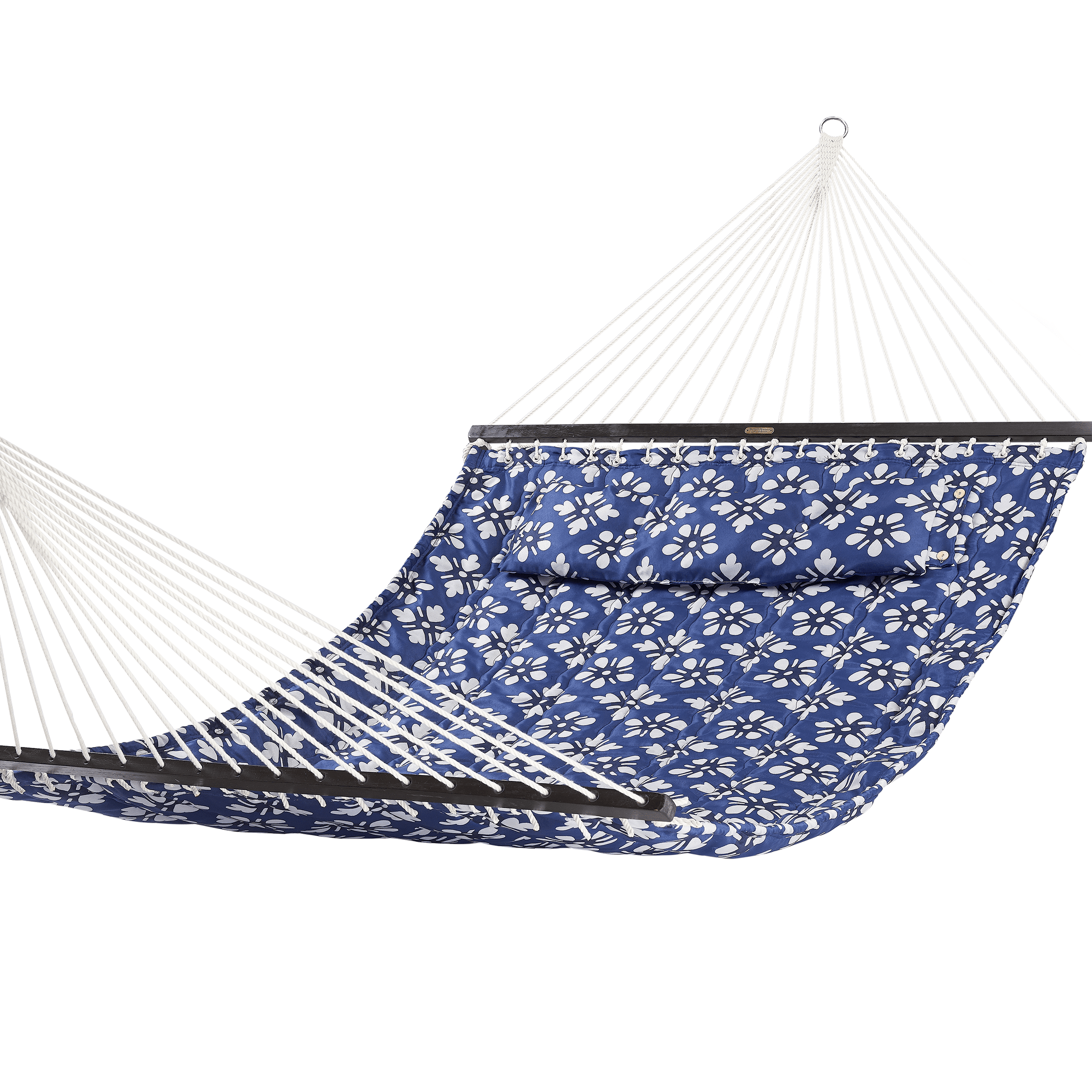 Bliss Hammocks Reversible 2Person Quilted Hammock with Spreader Bars