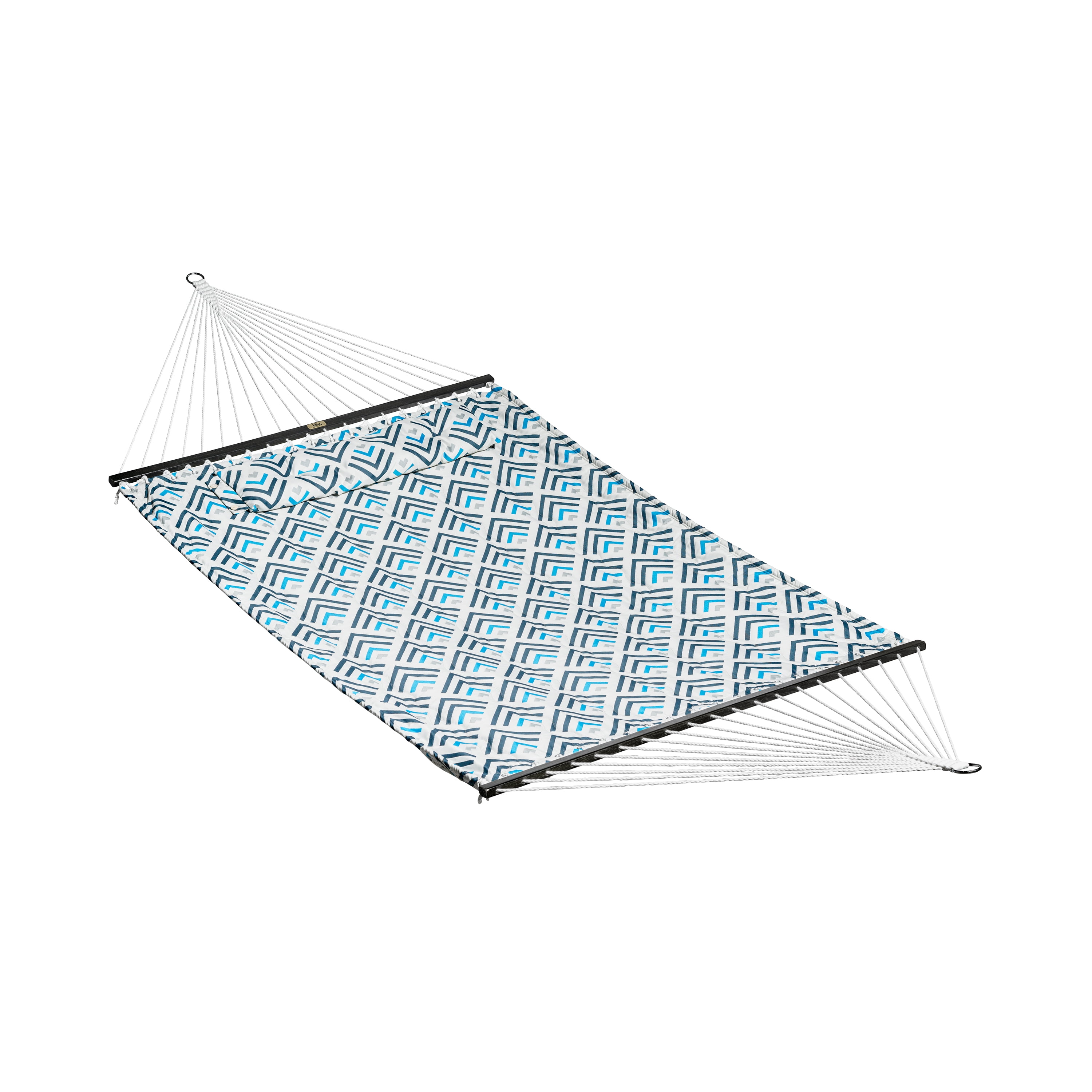 Bliss Hammocks Reversible 2Person Quilted Hammock with Spreader Bars