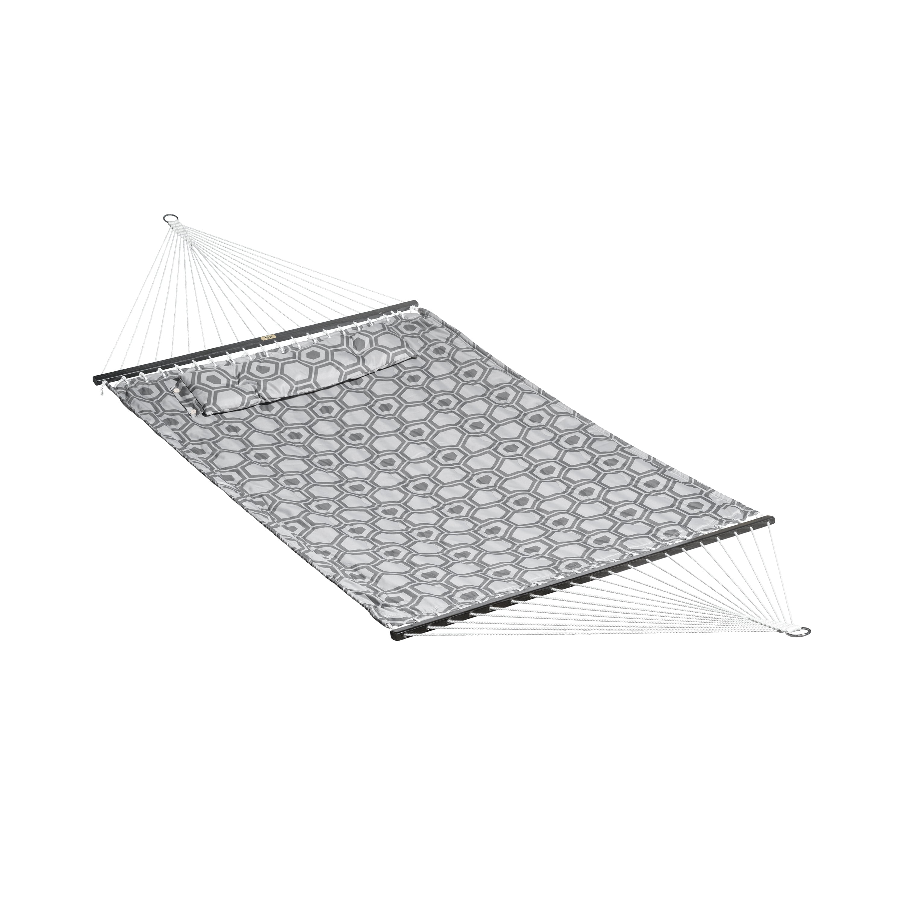 Bliss Hammocks Reversible 2Person Quilted Hammock with Spreader Bars