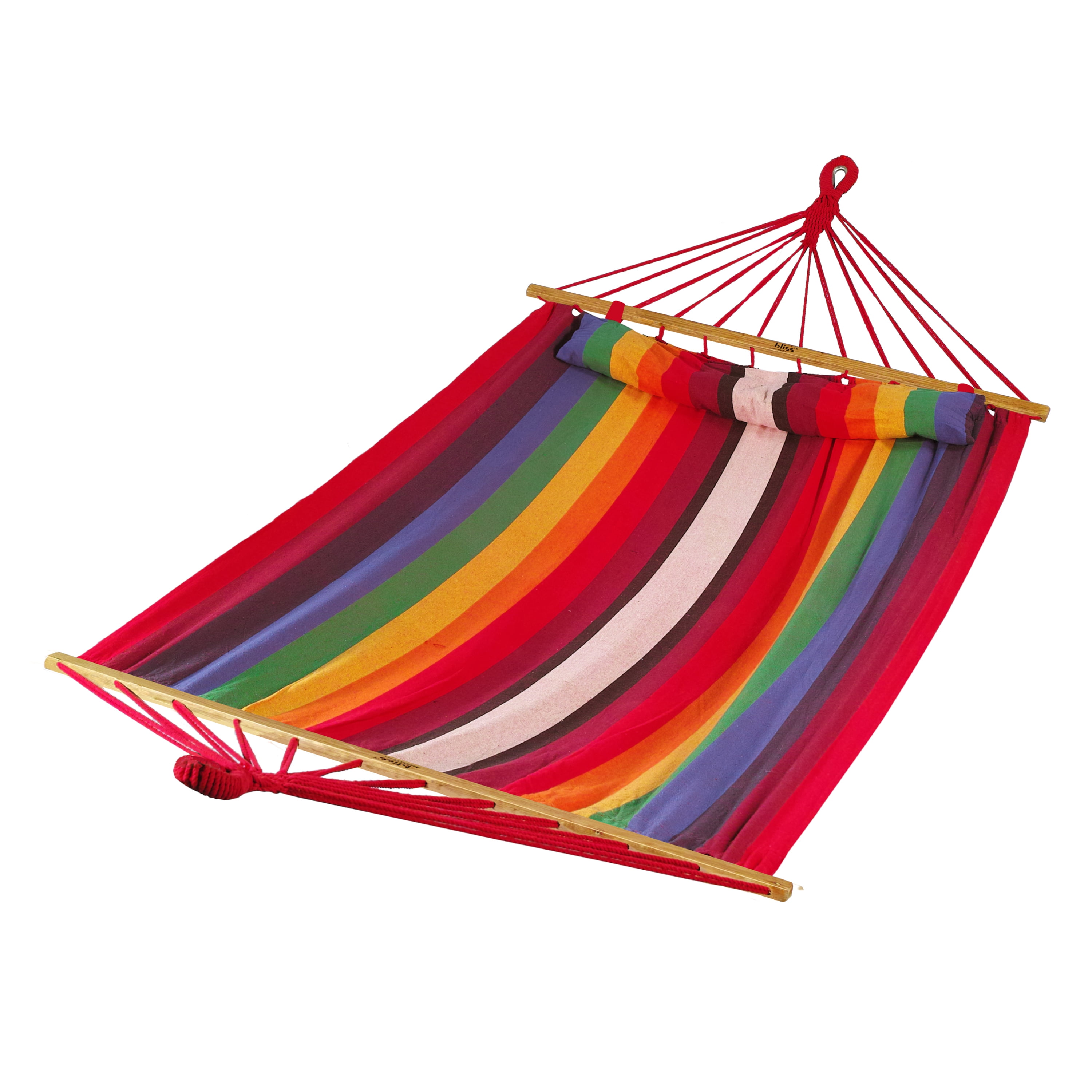 Bliss Hammocks Wide Hammock w/ Pillow & Velcro Straps Red, Size 80" L