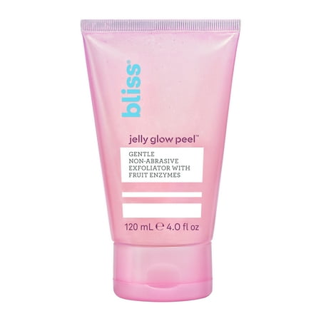 Bliss Jelly Glow Peel Gentle Exfoliating Cleanser with Fruit Enzymes, 4 oz