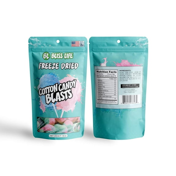 Bliss Life Freeze Dried Cotton Candy Blasts 1.5 oz