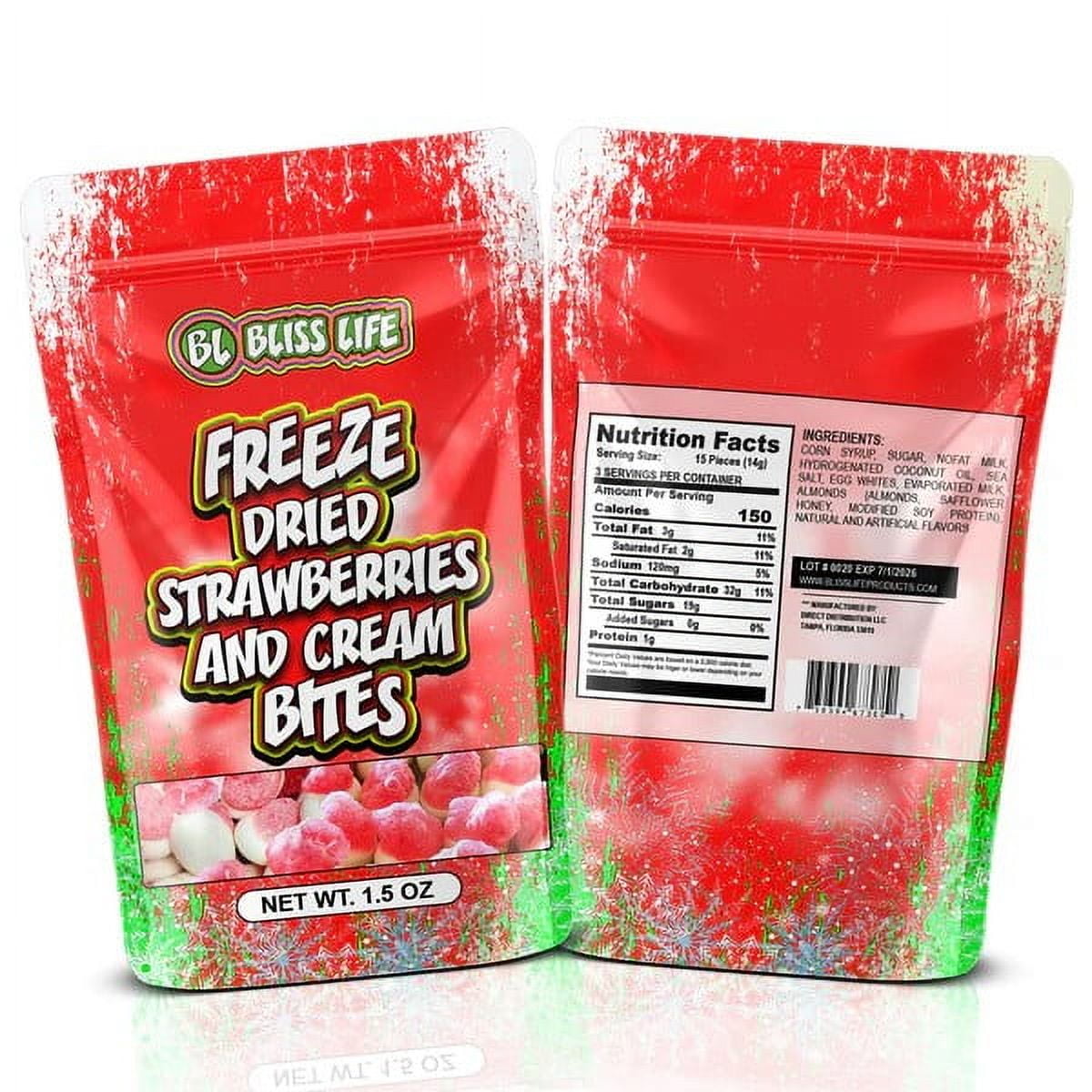 Bliss Life Freeze Dried Candy 1.5 oz Strawberries and Cream Bites