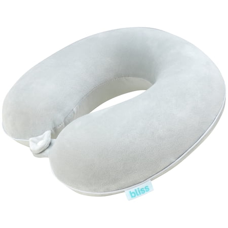 Bliss Travel Neck Pillow Soft U-Shaped Memory Foam with Washable Cover