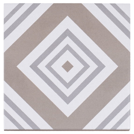 Bliss Monaco Brown 8-in. Encaustic Spanish/Moroccan Patterned Glazed Porcelain Wall & Floor Tile