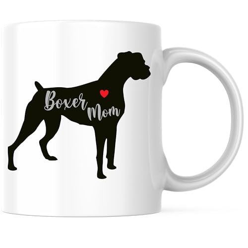 Bliss Monkey Co. Boxer Mom Coffee Mug - Boxer Dog Breed Cute Coffee Mug - 11 Ounce Coffee Cup - Premium Ceramic - Design Printed On Both Sides - BMCM02445