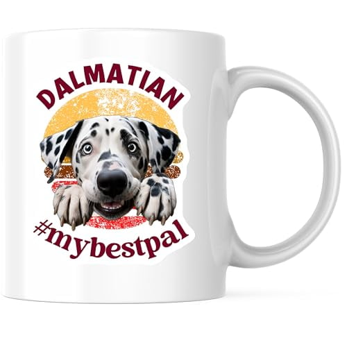 Bliss Monkey Co. Dalmatian My Best Pal Coffee Mug - Cute Dog Lover Mug - 11 Ounce Pet Mug - Premium Ceramic - Design Printed On Both Sides - BMCM03975