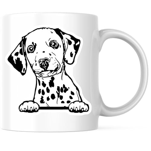 Bliss Monkey Co. Dalmatian Puppy Coffee Mug - Cute Dog Lover Mug - 11 Ounce Ceramic Cup - Premium Ceramic - Design Printed On Both Sides - BMCM04031