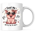 thumbnail image 1 of Bliss Monkey Co. Feed Me And Tell Me I'm Pretty Coffee Mug - Cute Funny Pig Mug - 11 Ounce Coffee Mug - Design Printed On Both Sides - Glossy Ceramic - Microwave & Dishwasher Safe - BMCM01342, 1 of 6