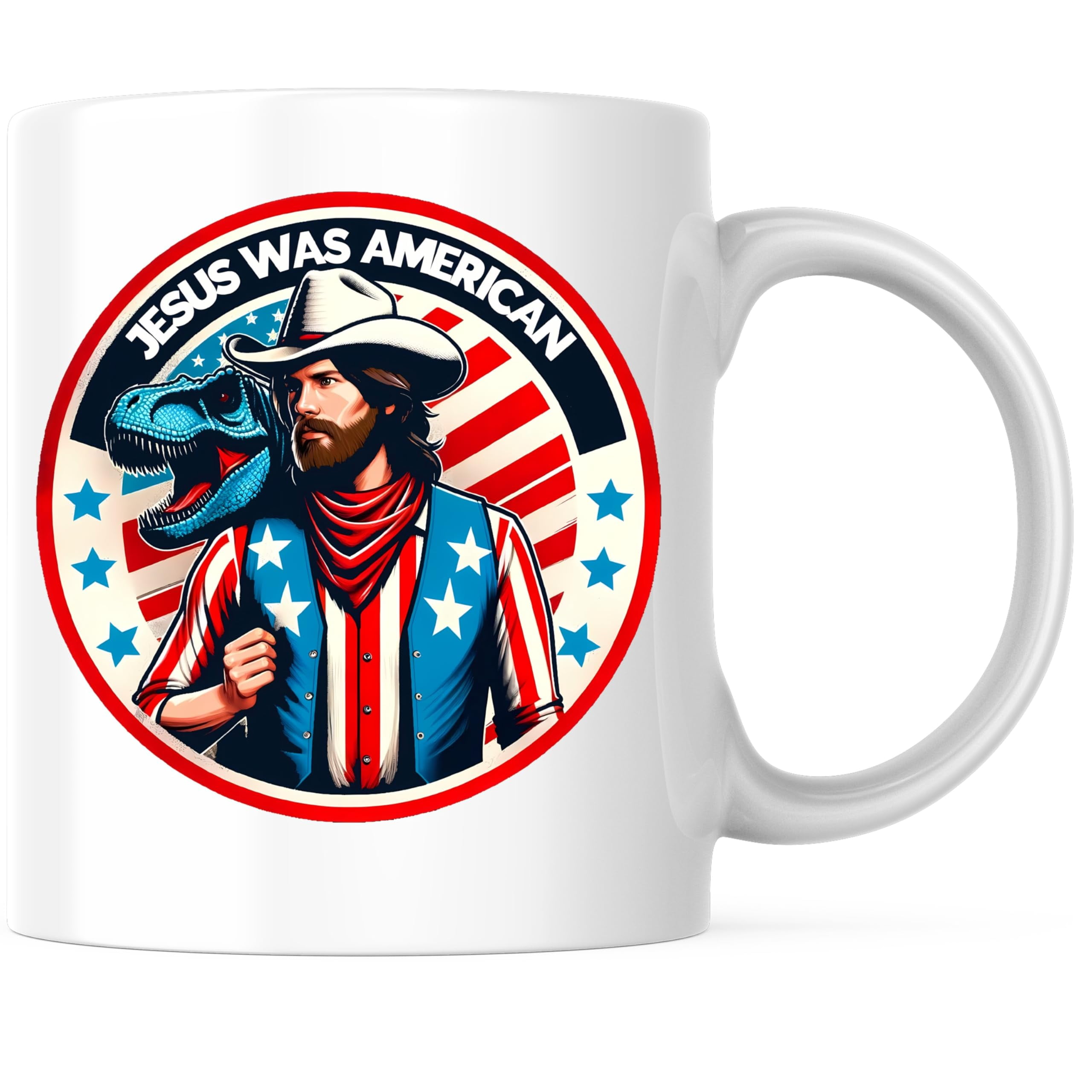 Bliss Monkey Co. Jesus Was American Coffee Mug USA American Patirotic