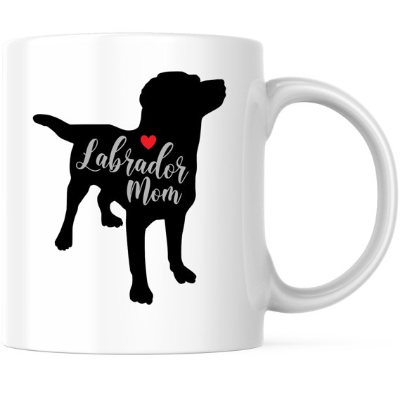 Bliss Monkey Co. Labrador Mom Coffee Mug - Cute Dog Mom Labrador Dog Breed Coffee Mug - 11 Ounce Coffee Cup - Premium Ceramic - Design Printed On Both Sides - BMCM02493