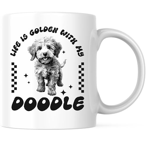 Bliss Monkey Co. Life Is Golden With My Doodle Mug Punny Golden