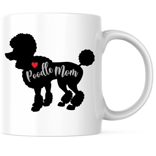 Bliss Monkey Co. Poodle Mom Coffee Mug - Poodle Mom Dog Breed Coffee Mug - 11 Ounce Coffee Cup - Premium Ceramic - Design Printed On Both Sides - BMCM02513