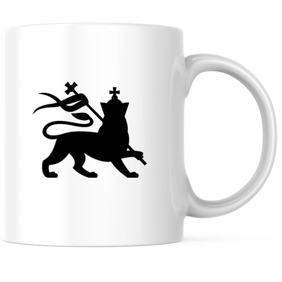 Bliss Monkey Co. Rastafarian Flag Coffee Mug - Rasta Pride - Reggae Flag 11 Ounce Coffee Mug - Printed On Both Sides - Microwave & Dishwasher Safe - White Handle & Interior - BMCM00697