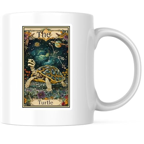 Bliss Monkey Co. Starry Turtle Constellation Coffee Mug - Celestial Themed Turtle Coffee Mug - 11 Ounce Funny Animal Mug - Premium Ceramic - Design Printed On Both Sides - BMCM03670