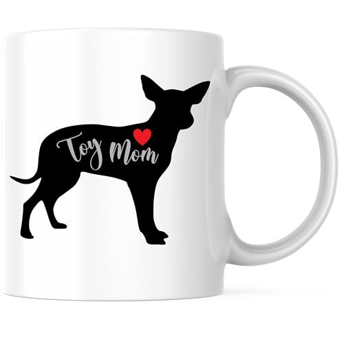 Bliss Monkey Co. Toy Mom Dog Breed Coffee Mug - Toy Mom Dog Breed Coffee Mug - 11 Ounce Coffee Cup - Premium Ceramic - Design Printed On Both Sides - BMCM02541