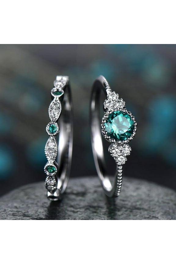 Round Silver, Rings, Sterling Silver, Size 5