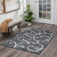 thumbnail image 1 of Bliss Rugs Transitional Floral 3'3'' x 5' Gray and White Polypropylene Indoor Area Rug, 3'3'' x 5', 1 of 10