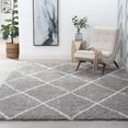 thumbnail image 1 of Bliss Rug Geometric Indoor Shag Rug for Living Room, Bedroom, Kids Room |Gray/White, 8' x 10' (7'10''x10'2''), 1 of 9