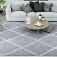 thumbnail image 1 of Bliss Rugs Transitional Diamond 3'3'' x 5' Silver and White Polypropylene Indoor Area Rug, 3'3'' x 5', 1 of 10