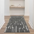 thumbnail image 1 of Bliss Rugs Artisan Shag Contemporary 2' x 7' Gray and Ivory Indoor Area Rug, 1 of 8