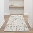 thumbnail image 1 of Bliss Rugs Artisan Shag Contemporary 2' x 7' Ivory and Gray Indoor Area Rug, 1 of 8