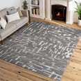 thumbnail image 1 of Bliss Rugs Artisan Shag Contemporary 8' x 10' Gray and Ivory Indoor Area Rug, 1 of 8
